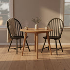 Crestview Collection Set of 2 Black Solid Wood Dining Chair