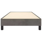 Struttura letto in velluto grigio scuro (100% poliestere), compensato, legno ingegnerizzato