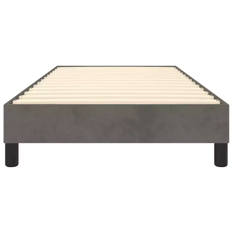 Struttura letto in velluto grigio scuro (100% poliestere), compensato, legno ingegnerizzato