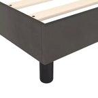 Struttura letto in velluto grigio scuro (100% poliestere), compensato, legno ingegnerizzato