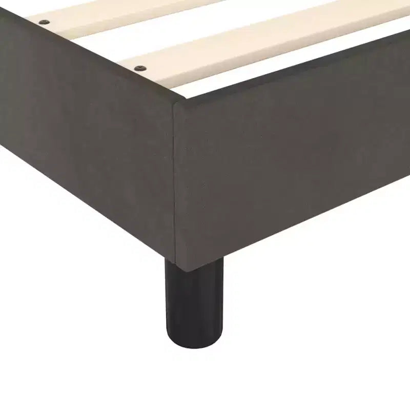 Struttura letto in velluto grigio scuro (100% poliestere), compensato, legno ingegnerizzato