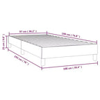 Struttura letto in velluto grigio scuro (100% poliestere), compensato, legno ingegnerizzato