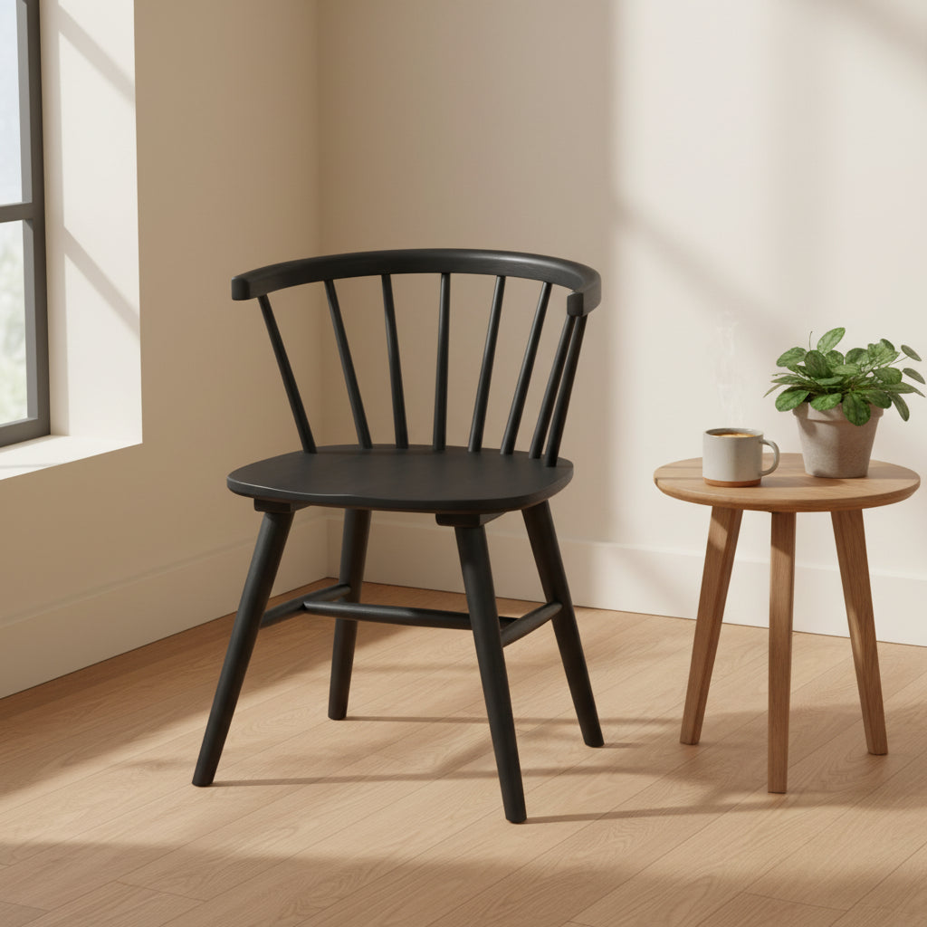 Side Dining Chair Set of 2, Spindle Back