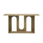 Consolle dal design curvo moderno blu con ripiano aperto, consolle eleganti per ingresso o soggiorno, come mobile contenitore o espositivo