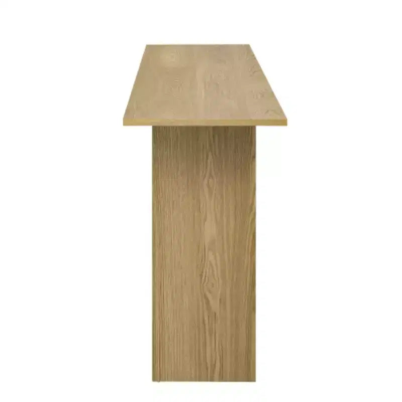 Consolle dal design curvo moderno blu con ripiano aperto, consolle eleganti per ingresso o soggiorno, come mobile contenitore o espositivo