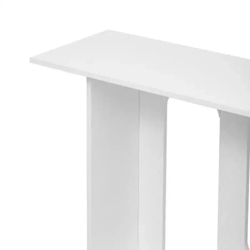 Consolle dal design curvo moderno blu con ripiano aperto, consolle eleganti per ingresso o soggiorno, come mobile contenitore o espositivo