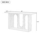 Consolle dal design curvo moderno blu con ripiano aperto, consolle eleganti per ingresso o soggiorno, come mobile contenitore o espositivo