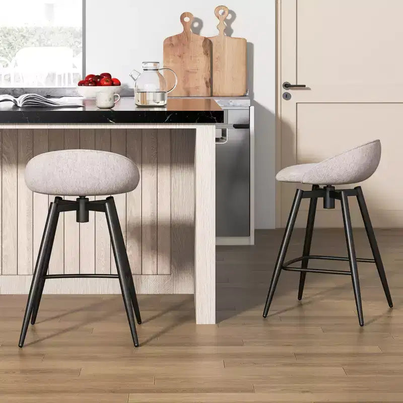 25 Upholstered Bar Stools Set of 2 w/ Footrest