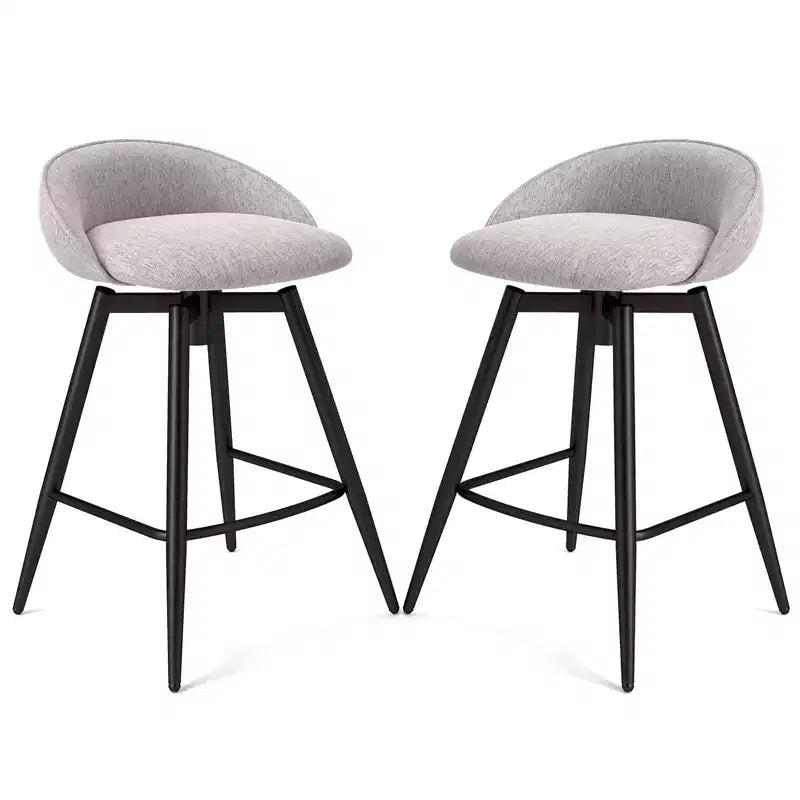 25 Upholstered Bar Stools Set of 2 w/ Footrest