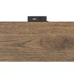 Comodino con 2 porte USB, 3 cassetti, rovere marrone rustico nero