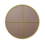 Runder Badezimmerspiegel, moderner Kosmetikspiegel mit Metallrahmen, Wandspiegel mit Antibeschlagbeschichtung für Badezimmer und Wohnzimmer, Gold