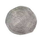 Tavolino rotondo Dara Rustic in cemento leggero con design a tronco d'albero
