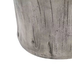 Tavolino rotondo Dara Rustic in cemento leggero con design a tronco d'albero
