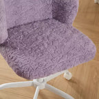 Sedie da Scrivania Girevoli Kawaii per Ragazzi e Adulti, Sedia da Toilette Regolabile in Altezza in Pelliccia Sintetica, Sedia da Computer per Bambini con Base in Metallo da 45-54 cm di Altezza