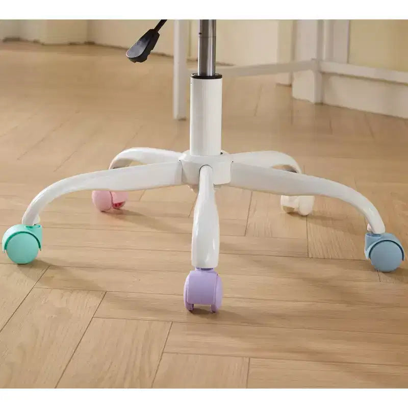 Sedie da Scrivania Girevoli Kawaii per Ragazzi e Adulti, Sedia da Toilette Regolabile in Altezza in Pelliccia Sintetica, Sedia da Computer per Bambini con Base in Metallo da 45-54 cm di Altezza