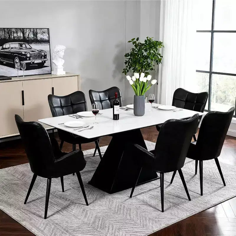 Sedie imbottite per tavolo da pranzo, sedie da cucina in stile rustico con schienale alto per cucina, sala da pranzo, soggiorno, ristorante