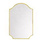 Specchio Airius smerlato oro spazzolato 24x36, specchio da parete ad arco in acciaio inossidabile con finitura galvanizzata, per mobiletto bagno, soggiorno