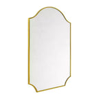 Specchio Airius smerlato oro spazzolato 24x36, specchio da parete ad arco in acciaio inossidabile con finitura galvanizzata, per mobiletto bagno, soggiorno