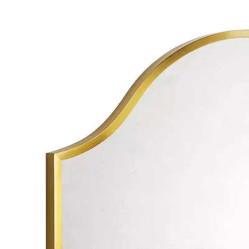 Specchio Airius smerlato oro spazzolato 24x36, specchio da parete ad arco in acciaio inossidabile con finitura galvanizzata, per mobiletto bagno, soggiorno