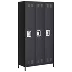 3-Door Metal Locker with Lock, 71H Metal lockers for Employees, Multi-Use Storage Locker for Employees, School, Office, Gym, Home