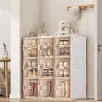 6 scatole porta-scarpe pieghevoli trasparenti, un pezzo scarpiera, accessorio per camera da letto, soggiorno, ingresso, dormitorio (per ingresso), organizzatore pieghevole per scarpe da ginnastica