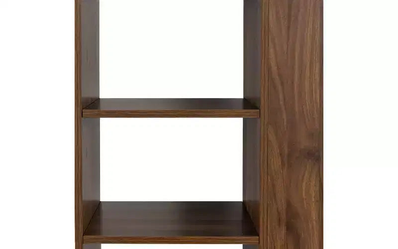 Libreria alta e stretta a 4 ripiani con 3 cassetti laterali, vetrina, librerie verticali per soggiorno, ufficio domestico
