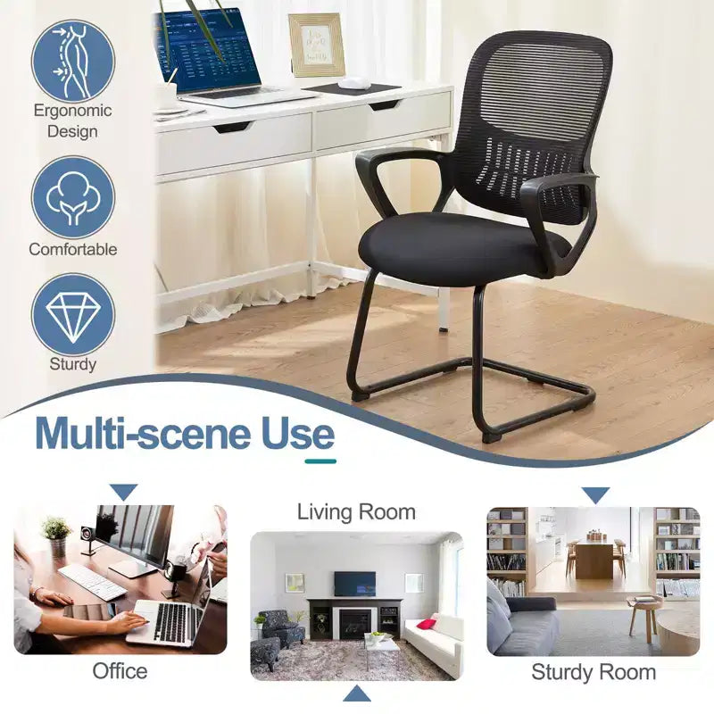 Sedia da computer ergonomica da ufficio in rete moderna