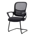 Okak Modern Mesh Fabric Home Office Ergonomic Computer Chair No Wheels,Executive Sled Base Task Chairs for Office,Study