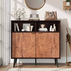 Credenza a buffet con contenitore, credenza a buffet rustica con 2 ripiani, armadietto per stazione caffè per sala da pranzo, soggiorno