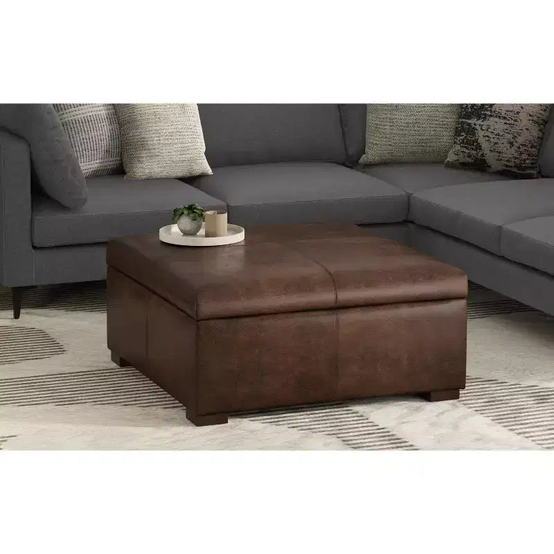Pouff contenitore Frankie, 91 cm, quadrato