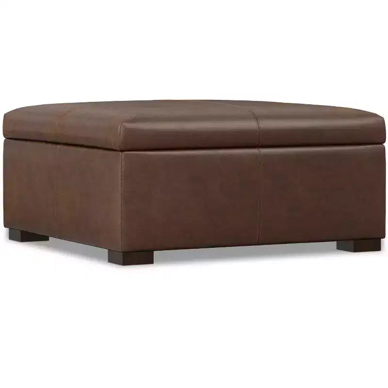 WyndenHall Frankie 36 inch Wide Square Coffee Table Storage Ottoman