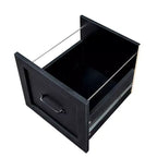 Scrivania per computer, scrivanie per ufficio a casa con 2 cassetti, ripiano aperto a 2 livelli, scrivania angolare moderna impermeabile e antigraffio per ufficio a casa nera