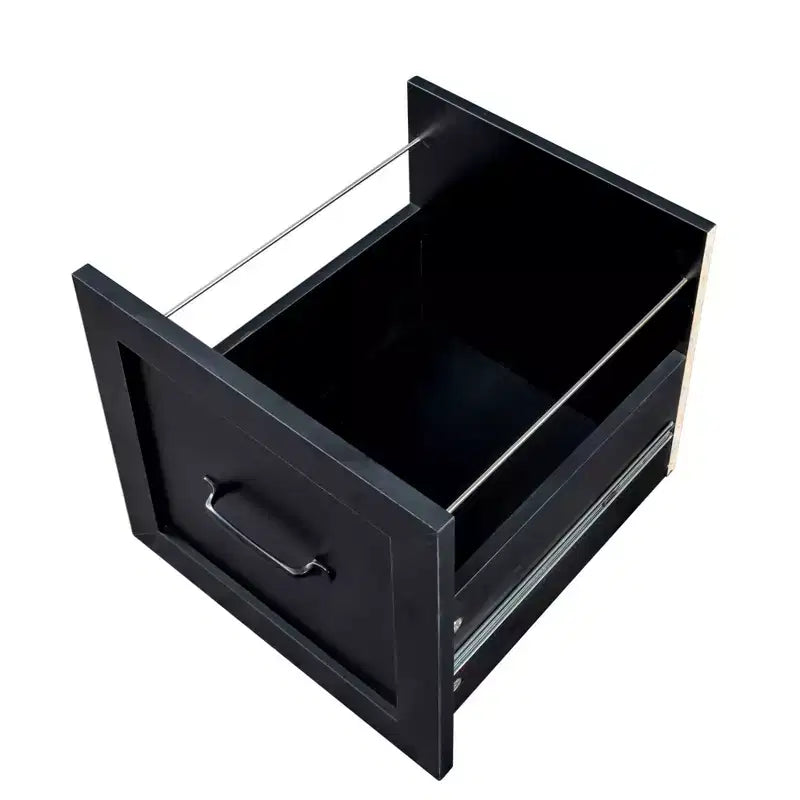 Scrivania per computer, scrivanie per ufficio a casa con 2 cassetti, ripiano aperto a 2 livelli, scrivania angolare moderna impermeabile e antigraffio per ufficio a casa nera