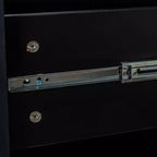 Scrivania per computer, scrivanie per ufficio a casa con 2 cassetti, ripiano aperto a 2 livelli, scrivania angolare moderna impermeabile e antigraffio per ufficio a casa nera
