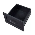 Scrivania per computer, scrivanie per ufficio a casa con 2 cassetti, ripiano aperto a 2 livelli, scrivania angolare moderna impermeabile e antigraffio per ufficio a casa nera
