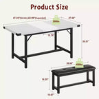 Set da pranzo allungabile 3 pezzi con 2 panche imbottite