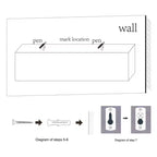 23.62 Mensole Galleggianti in Acero C con supporto invisibile, perfette per l'arredamento di bagno/camera da letto/cucina o come espositore per libri/piante, facili da installare.