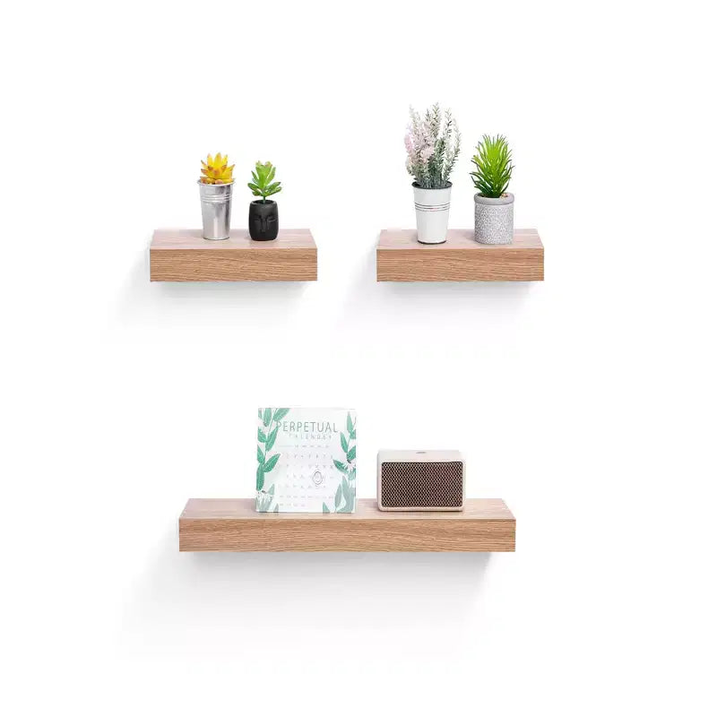 23.62 Mensole Galleggianti in Acero C con supporto invisibile, perfette per l'arredamento di bagno/camera da letto/cucina o come espositore per libri/piante, facili da installare.