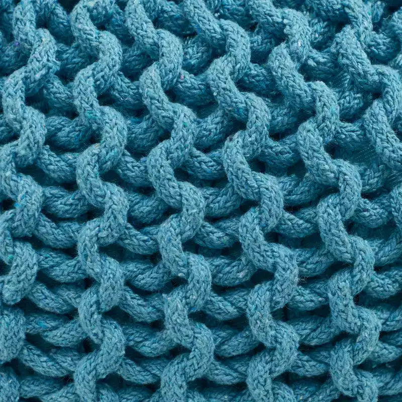 Pouf rotondo in maglia 20H per soggiorno