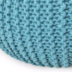 Pouf rotondo in maglia 20H per soggiorno