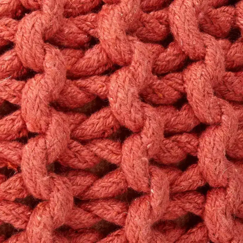 Pouf rotondo in maglia 20H per soggiorno