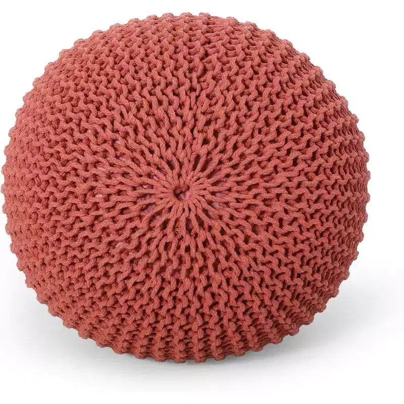 Pouf rotondo in maglia 20H per soggiorno