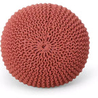 Pouf rotondo in maglia 20H per soggiorno