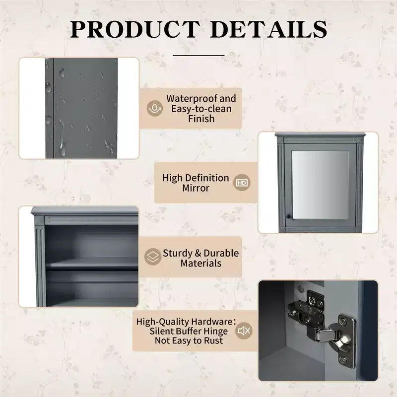 Mobile bagno da parete 24'' x 27'' con specchio