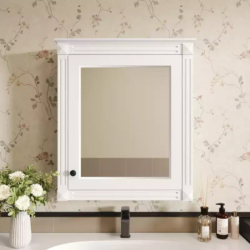 CASAINC 24'' x 27'' Wall Mounted Bathroom Cabinet with Mirror & Adjustable Shelf